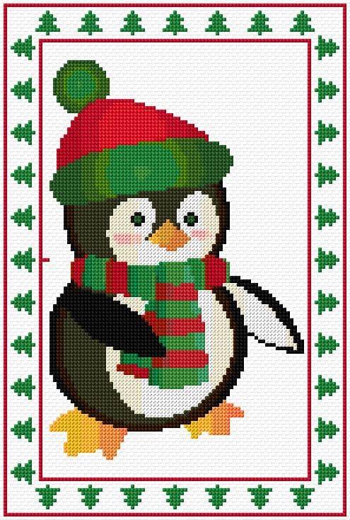 Merry Christmas free cross-stitch pattern