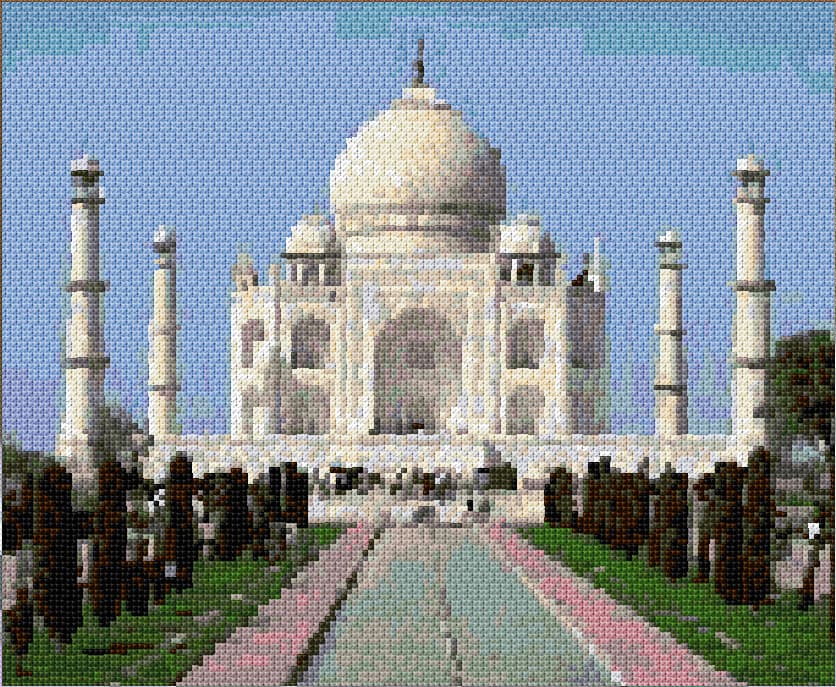 Tajmahal free cross-stitch pattern