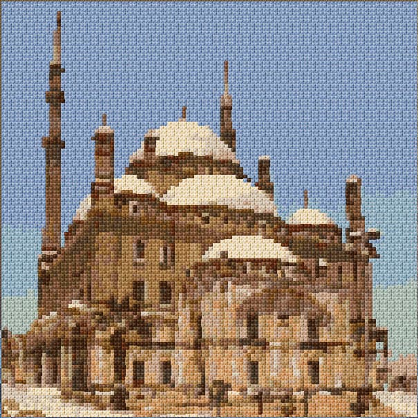 Mosque of Muhammad Ali ( Cairo free cross-stitch pattern