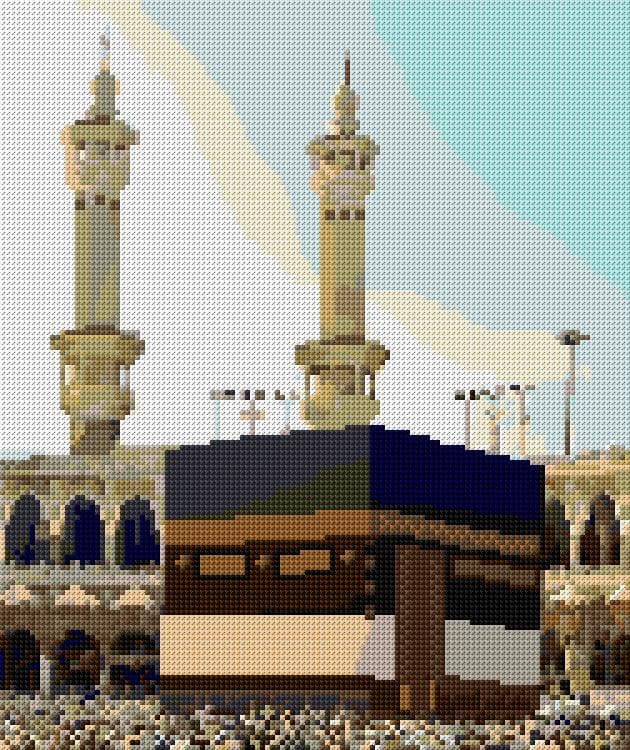 Khana-e-Kaba free cross-stitch pattern