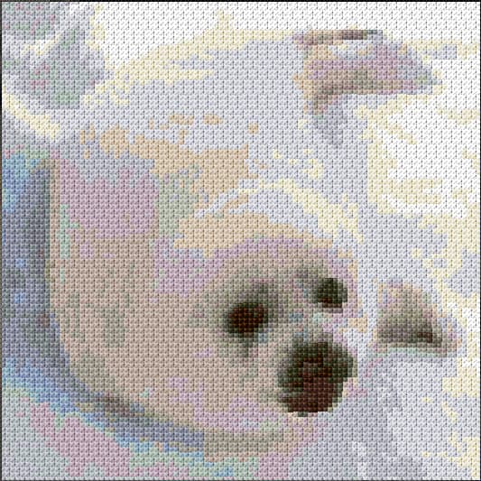 Baby Seal free cross-stitch pattern