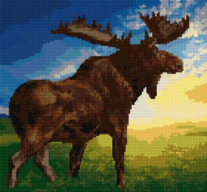 Moose free cross-stitch pattern