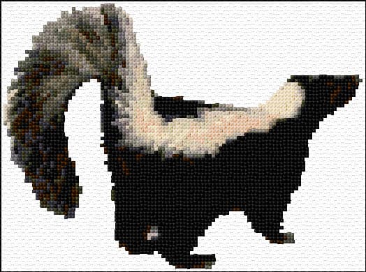 Skunks free cross-stitch pattern