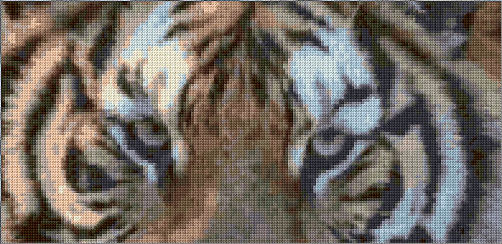 Tiger free cross-stitch pattern