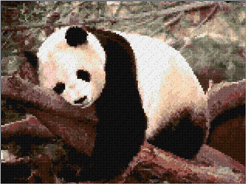 Panda free cross-stitch pattern