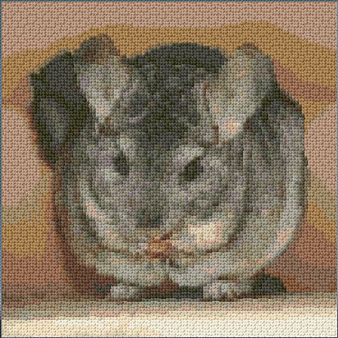 Chinchilla free cross-stitch pattern