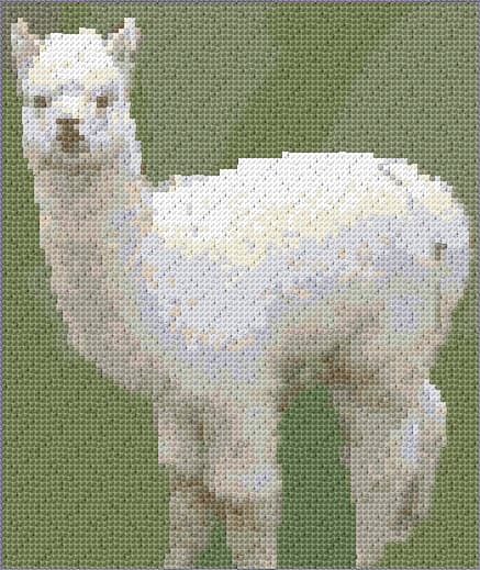 Lama free cross-stitch pattern