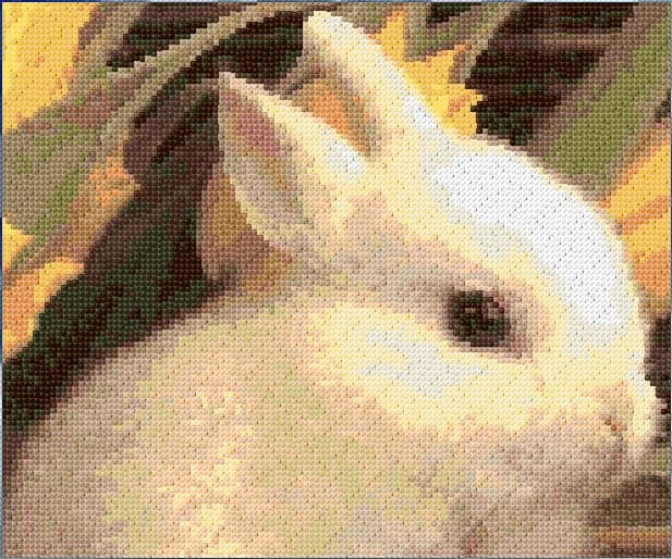 Rabbit free cross-stitch pattern