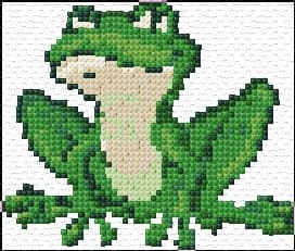 Frog free cross-stitch pattern