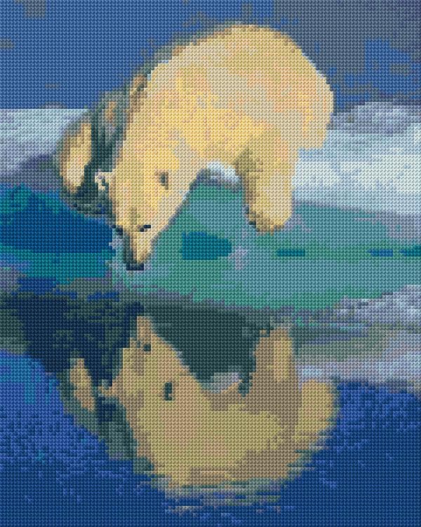 Reflection free cross-stitch pattern