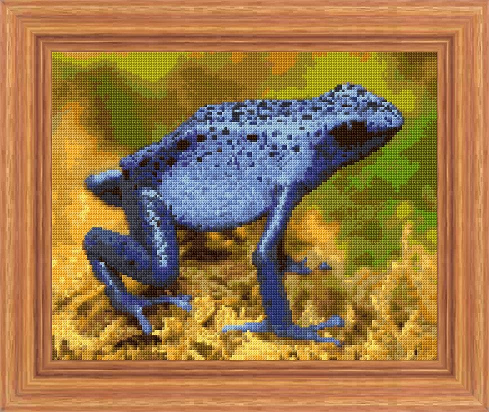 Blue Frog free cross-stitch pattern