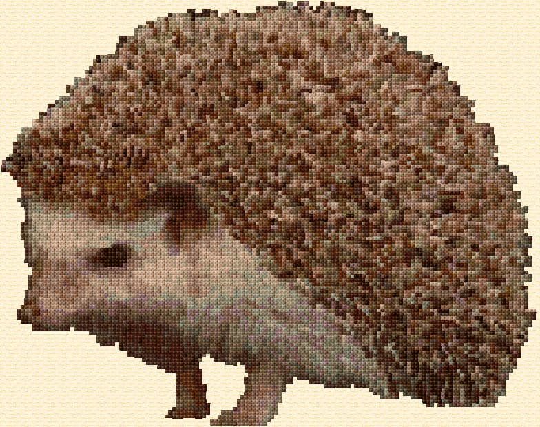 Hedgehog free cross-stitch pattern