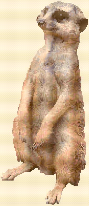 Meerkat free cross-stitch pattern