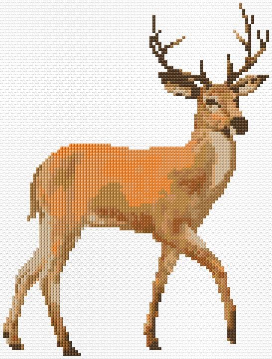 Deer free cross-stitch pattern