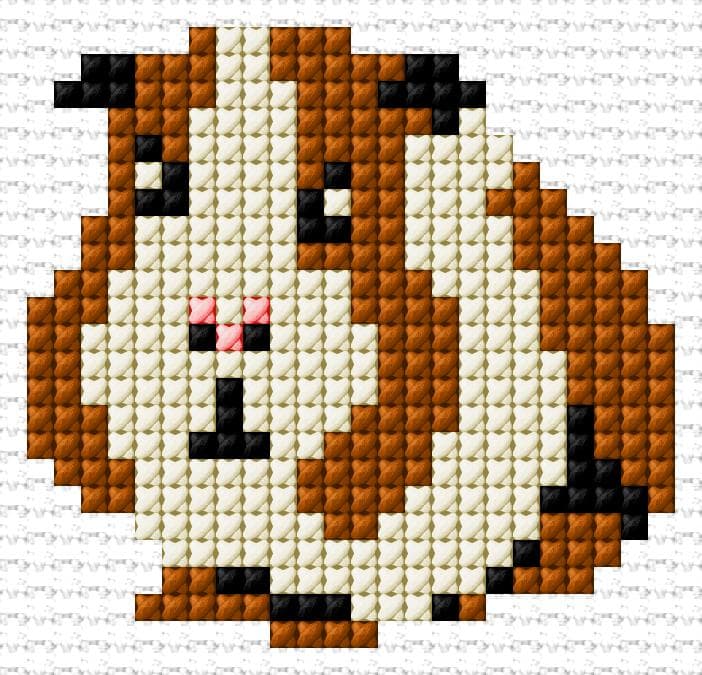 Guinea Pig free cross-stitch pattern