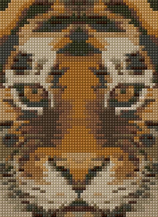 Tiger free cross-stitch pattern