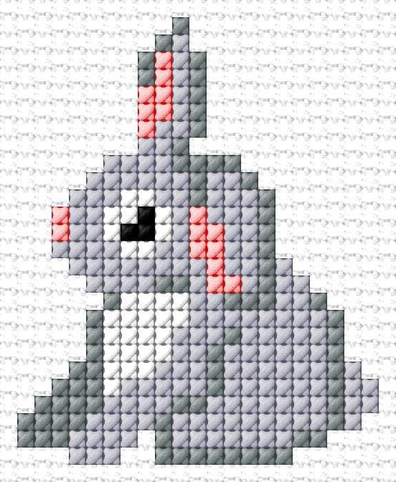 Bunny free cross-stitch pattern