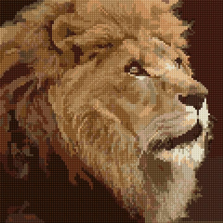 Lion free cross-stitch pattern