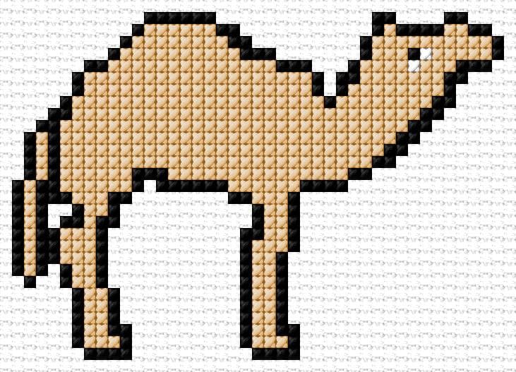 Camel free cross-stitch pattern