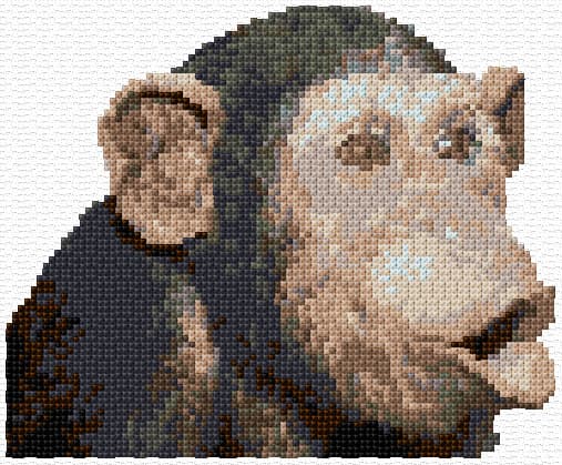 Monkey free cross-stitch pattern