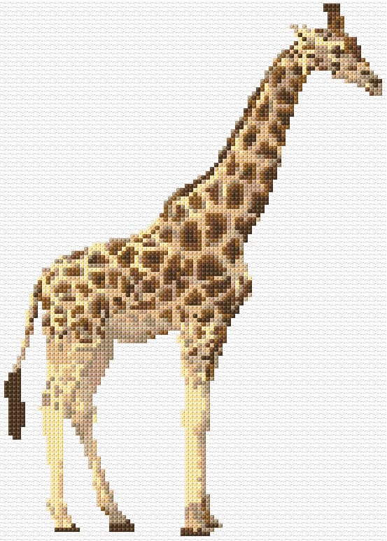 Giraffe free cross-stitch pattern