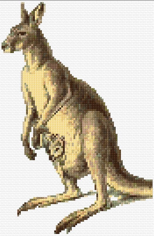 Kangaroo free cross-stitch pattern