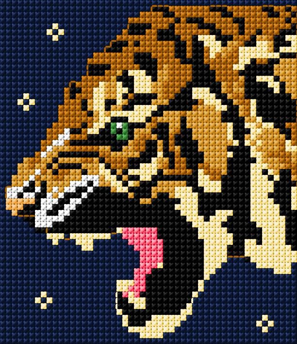 Tiger free cross-stitch pattern