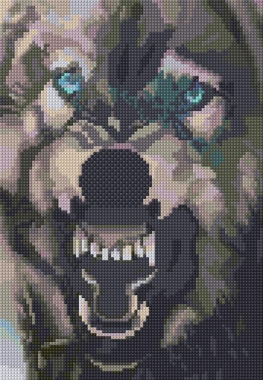 Wolf free cross-stitch pattern