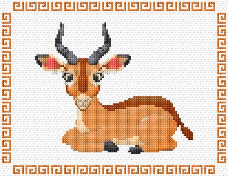 Impala free cross-stitch pattern