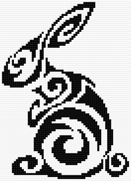 Rabbit free cross-stitch pattern