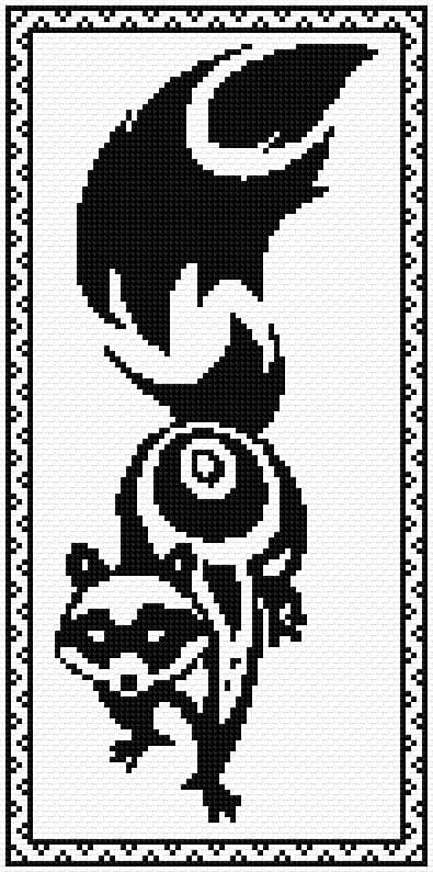 Raccoon free cross-stitch pattern