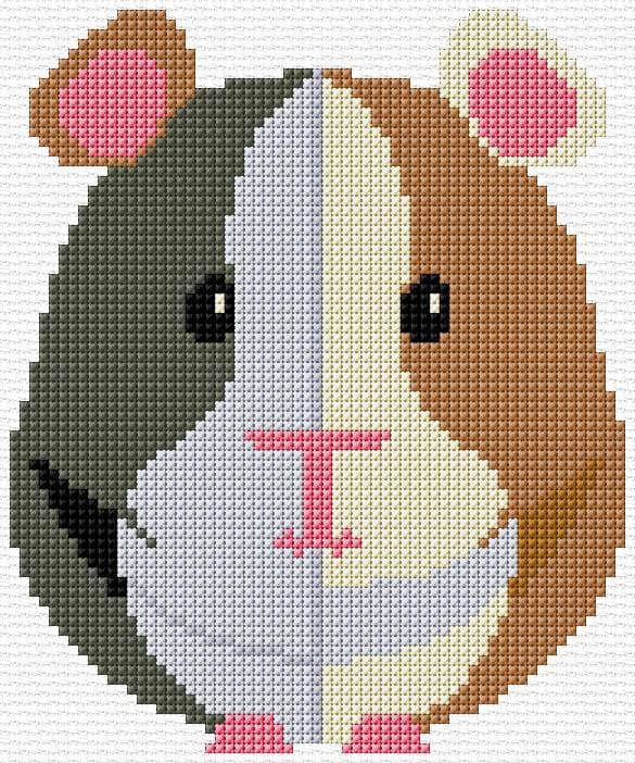 Guinea Pig free cross-stitch pattern