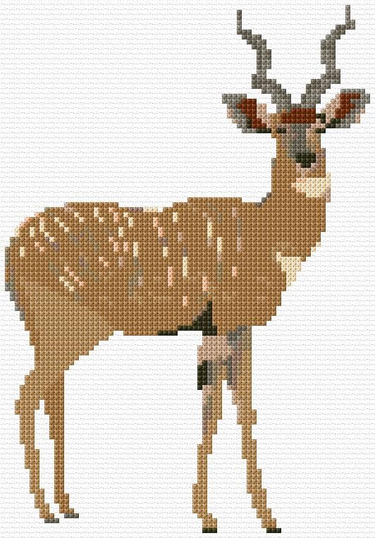Kudu free cross-stitch pattern