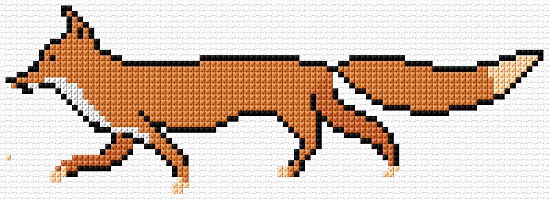 Fox free cross-stitch pattern