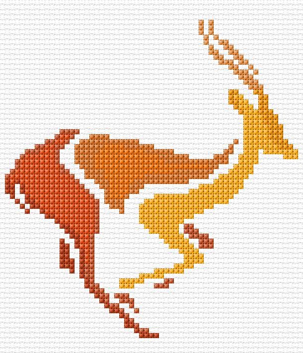 Deer free cross-stitch pattern