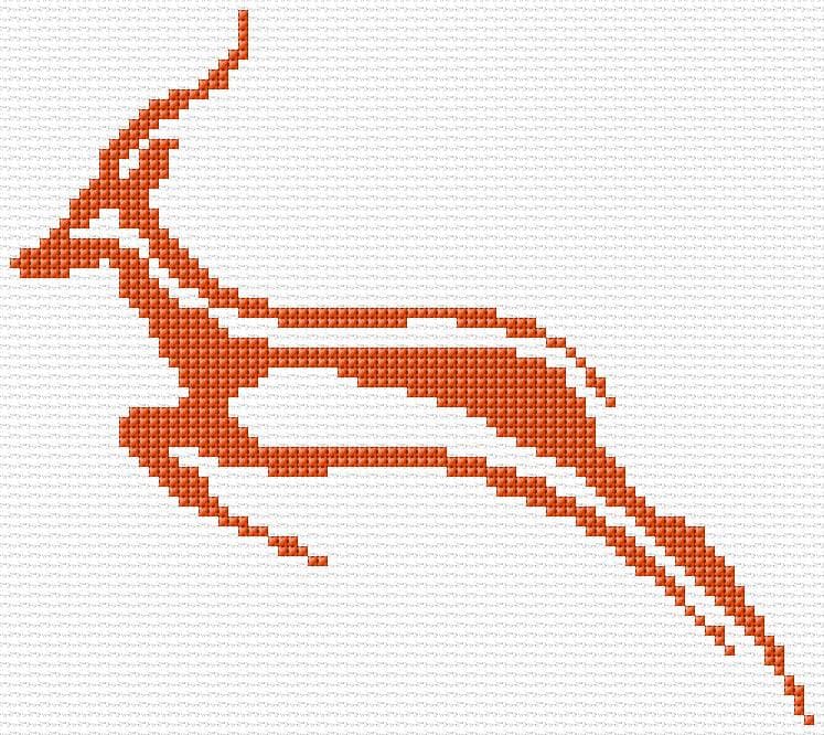 Deer free cross-stitch pattern