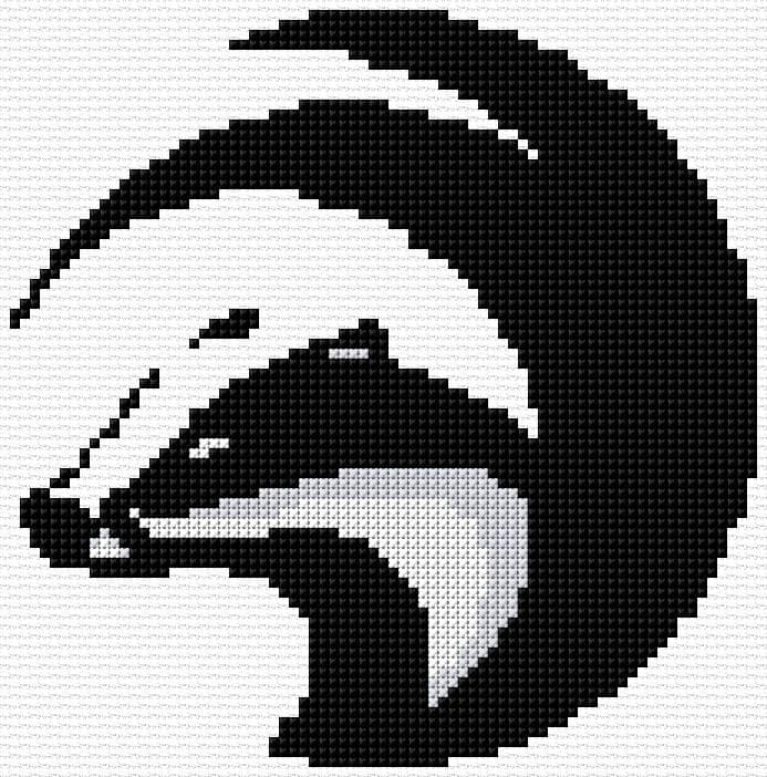 Honey Badger free cross-stitch pattern