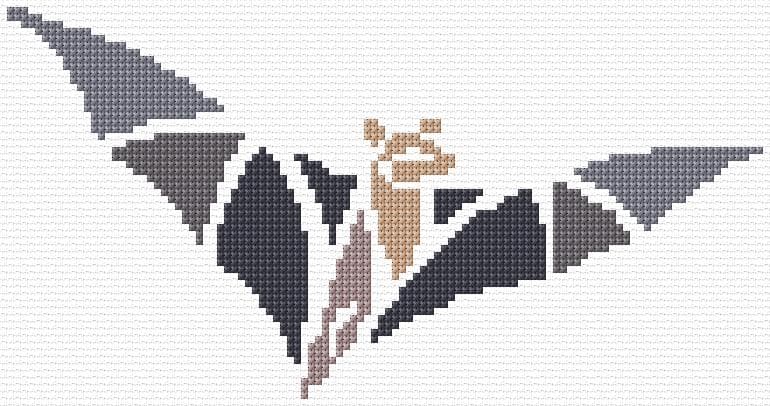Bat free cross-stitch pattern