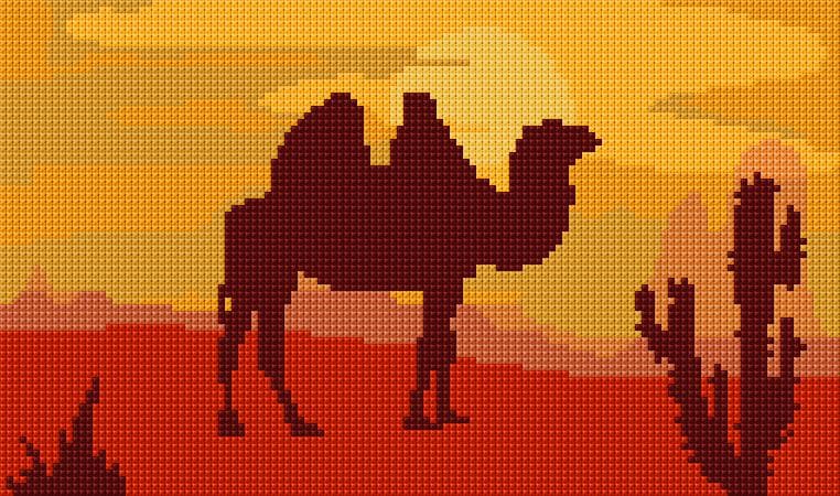Camel free cross-stitch pattern