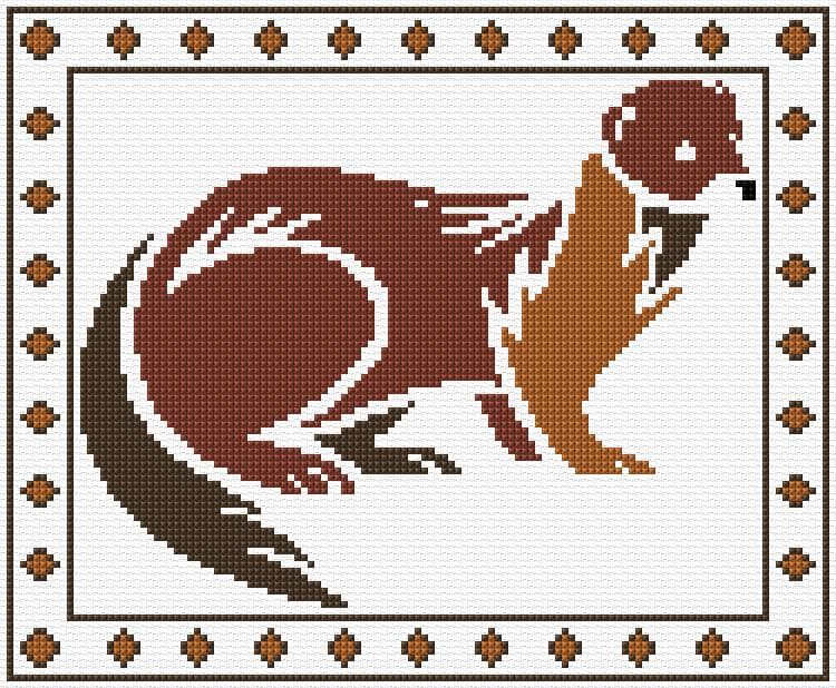 Mink free cross-stitch pattern