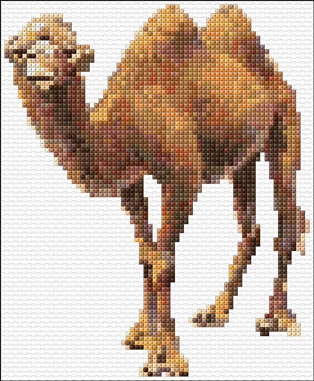 Camel free cross-stitch pattern