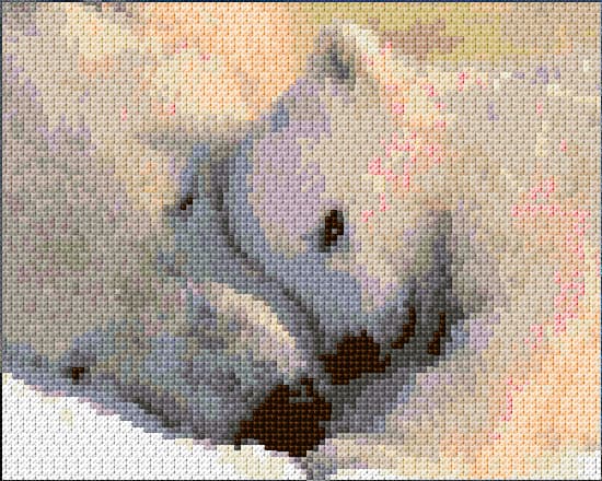 Polar Bears free cross-stitch pattern