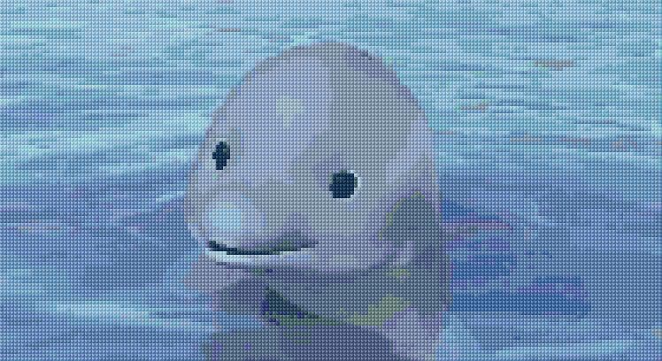 Dolphin free cross-stitch pattern