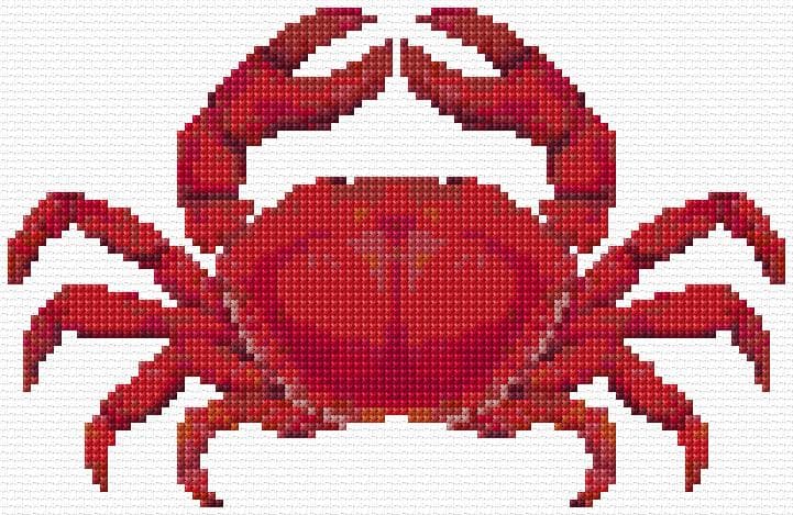 Crab free cross-stitch pattern