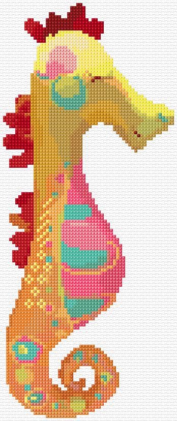 Sea Horse free cross-stitch pattern