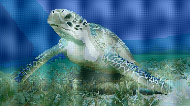 Sea Turtle free cross-stitch pattern