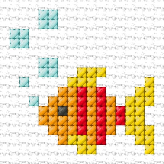 Fish free cross-stitch pattern