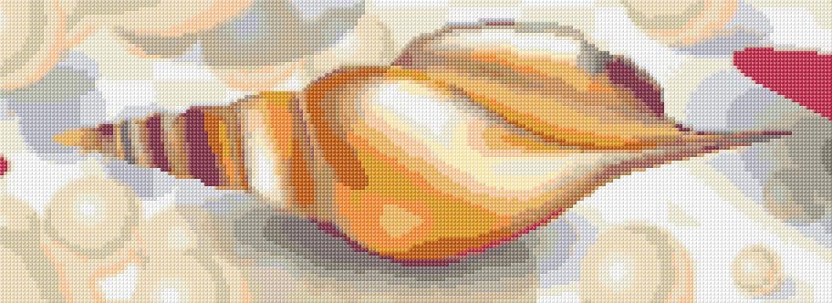 Seashell free cross-stitch pattern