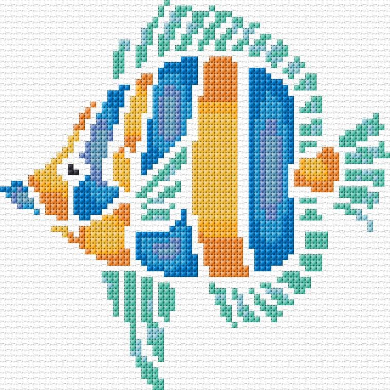 Fish free cross-stitch pattern