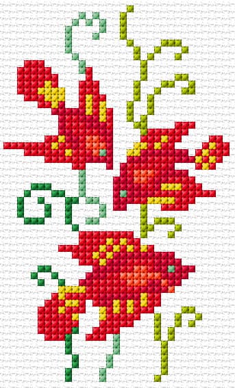 Fish free cross-stitch pattern
